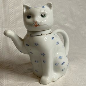 Vintage beckoning kitty cat teapot creamer ceramic